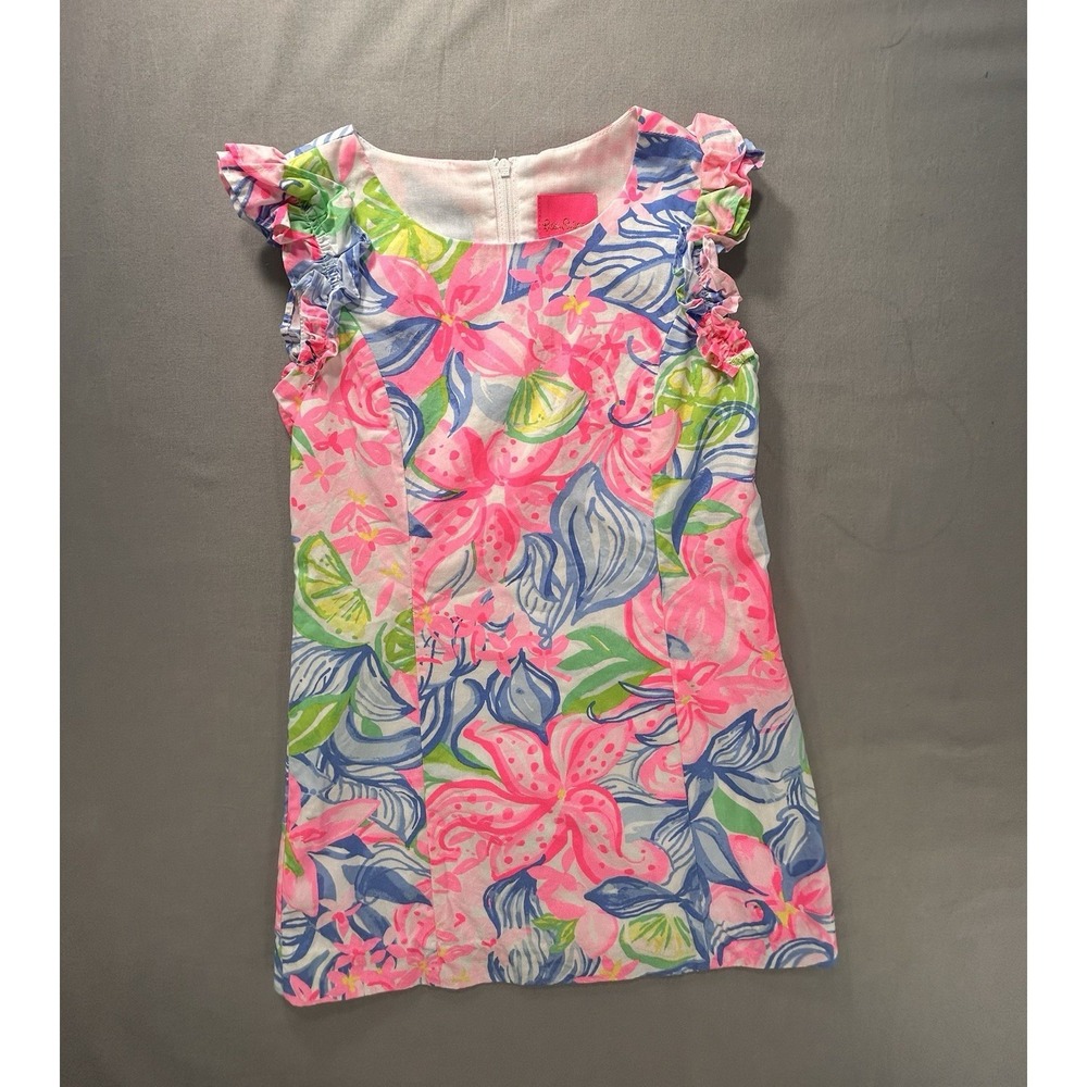 Lilly Pulitzer‎ Mini Steffi Shift Dress Girls 6 Havana Cocktail Print Summer